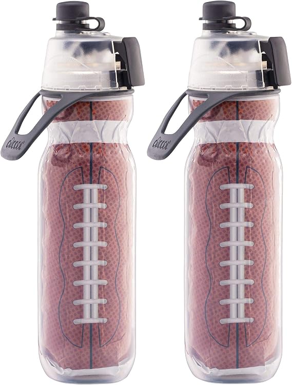 O2COOL Mist 'N Sip 2 in 1 Mist Water Bottles with Mist Function and Sip Leak Free Syrup