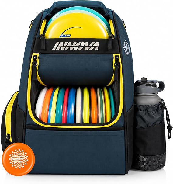 Innova Adventure Pack Backpack Disc Golf Bag – Holds 25 Discs – Lightweight – Includes Limited Edition Stars Mini