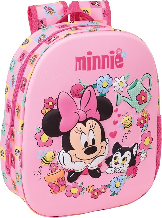 MINNIE MOUSE - School Backpack, with 3D Design, Ideal for Children of Different Ages, Comfortable and Versatile, Quality and Resistance, 27 x 10 x 3.3 cm