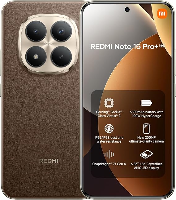 XIAOMI REDMI Note 15 Pro+ 5G - 12+512GB Smartphone, 6.83" 1.5K AMOLED [Energy Class B]