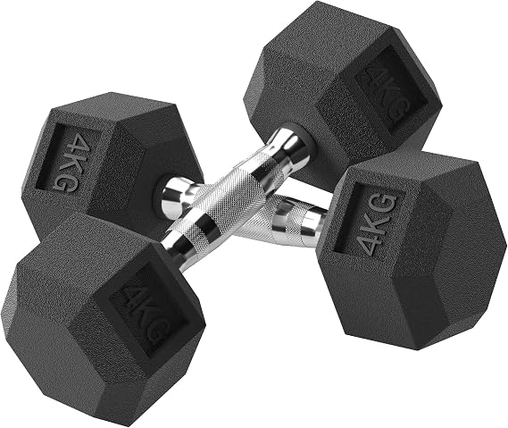 HOMCOM 2x4/5/6/8/10/12.11/33.1/17.5kg Hex Dumbbell Set