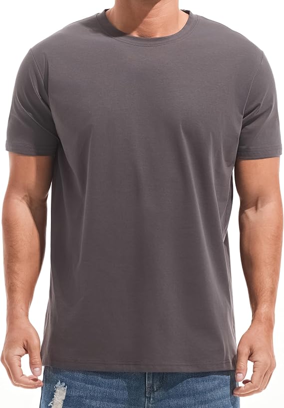 RONOMO Men's Solid Color Comfortable Ice Feeling T-Shirt