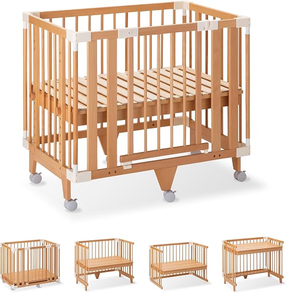 Be a Desk! A Lifetime Baby Bed farska Creative Cot 5-in-1 Slim Compact Apartment OK Co-sleeping Compatible Move Between Living Room and Bedroom 746218