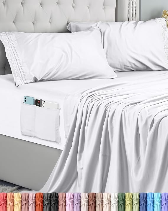 Utopia Bedding Sheet Set 4 Pieces, White, 150 x 200 cm