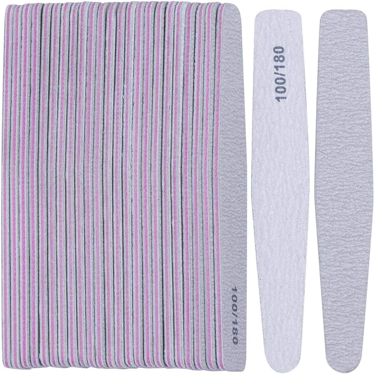 18Pcs Nail Files Double Sided Emery Board (100/150 Grit) - Nail Buffering Files for Home and Salon Use