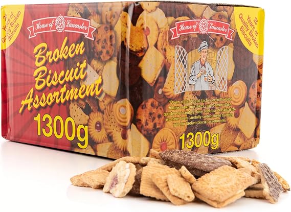 Broken Biscuits - Broken Biscuit Assortment - Chocolate Biscuits Mix - Premium Quality Assorted Cookie Selection - Family Size Sweet Treats - 1300g Pack