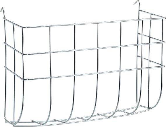 Kerbl Hay Rack Galvanised Hangs in Cage Bars, 25 x 17 cm