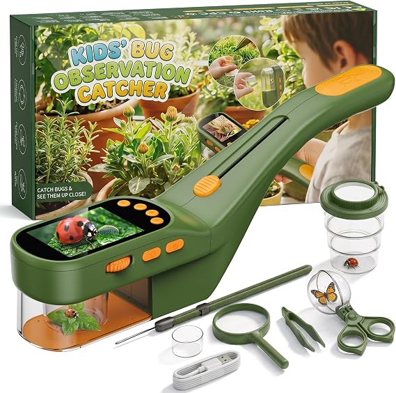 CIMELR Insect Catcher 2.4" HD Microscope - Nature Toy for Kids