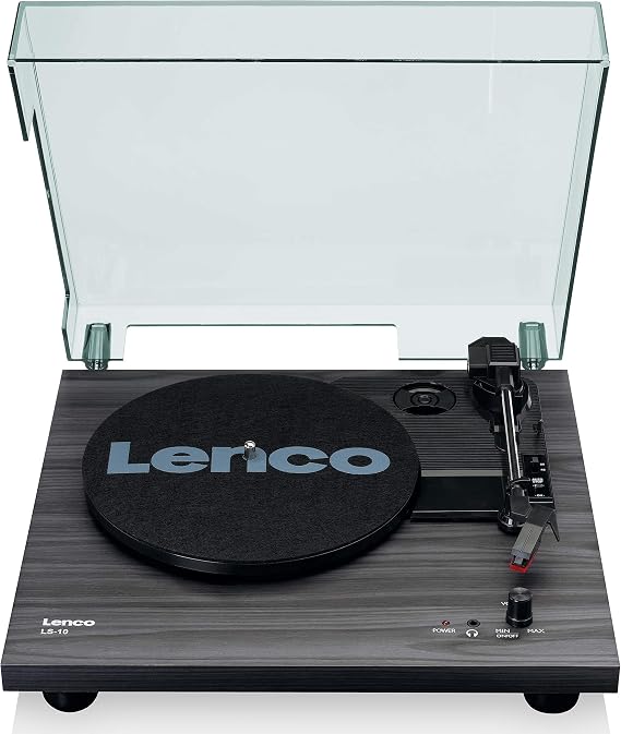 Lenco LS-10 Entegre Hoparlörlü Ahşap Pikap Siyah