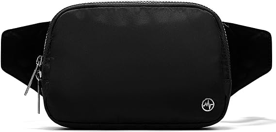 Pander Everywhere Belt Bag Large 2L, Waterproof Everywhere Fanny Pack Purse for Women and Men with Adjustable Strap., Black Onyx, Large, Solid