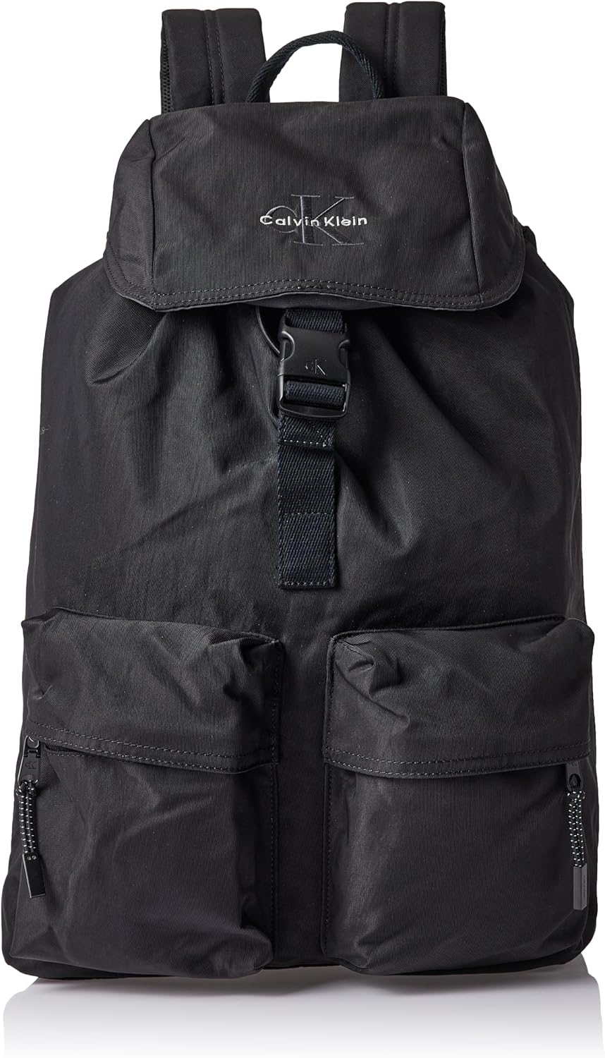 Calvin Klein Erkek BOLD FLAP BACKPACK Sırt Çantası Black Tek Beden