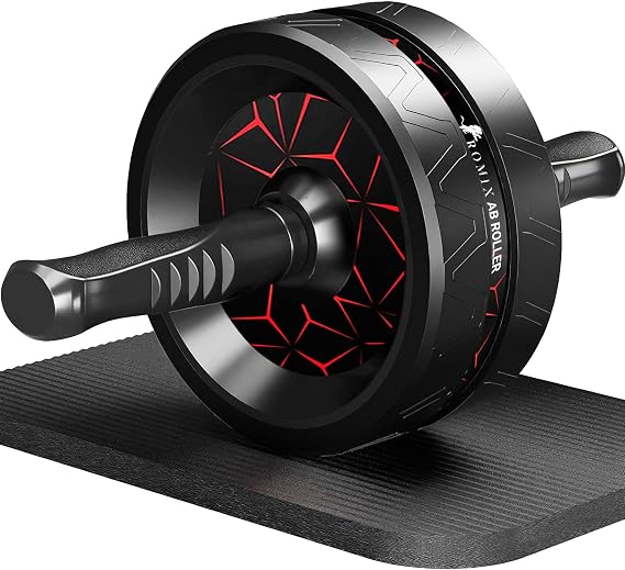 Ab Roller Exercise Wheel, Ultra-Wide Ab Wheel with Thick Non-Slip Knee Mat