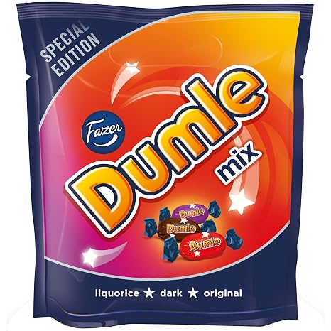 Fazer Dumle Mix Special Edition Chocolate Coated Caramel Toffees 350g
