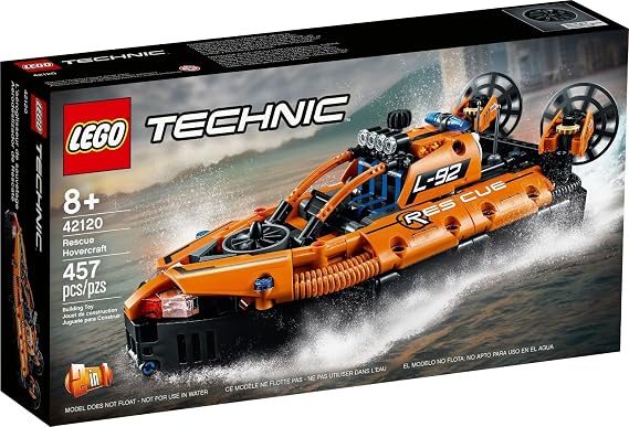 LEGO Technic Kurtarma Hoverkraftı 42120; Heyecan Verici Oyuncak Araçları Seven Çocuklar İçin Model Yapım Seti (457 Parça)