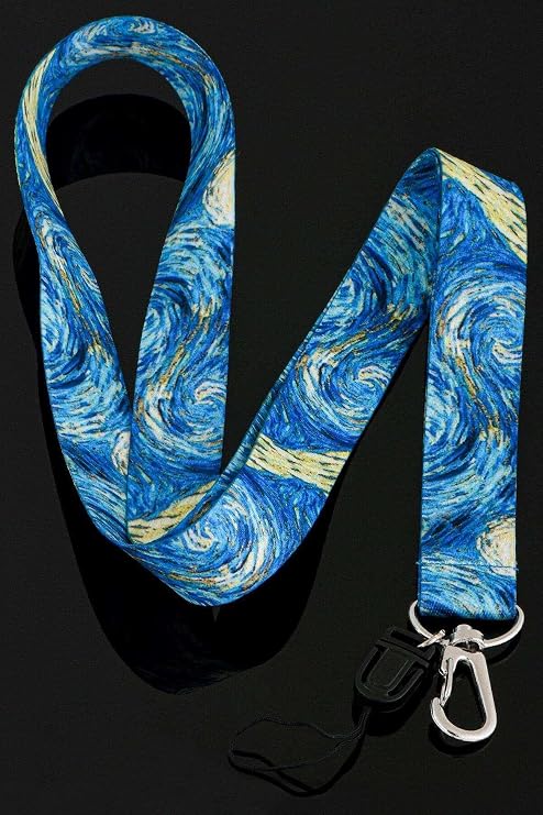 Van Gogh Yıldızlı Gece Yaka Kartı Boyun İpi Telefon Askısı - ASK0011