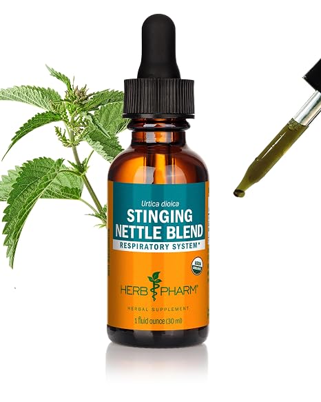 Herb Pharm Certified Organic Stinging Nettle Blend Liquid Herbal Extract 30ml | Traditionally Used for Hayfever & Allergy Relief | Herbal Food Supplement