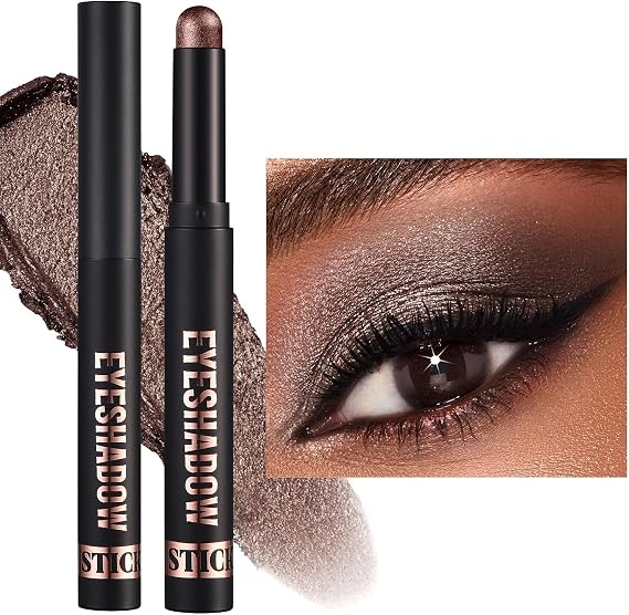 Eyeshadow Stick Soft Creamy Matte Shimmer Eye Shadow Pencil Crayon Highlighting Pigmented Shiny Eyeshadow Pencil Waterproof Classy Shimmer Eye Shadow Sticks (#9)