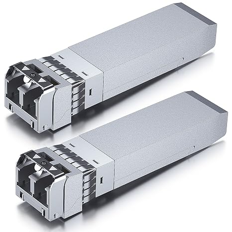 [2 Pack] 10Gtek 10Gb SFP+ SR Multimode Module, 850nm MMF Fiber LC 300-Meter