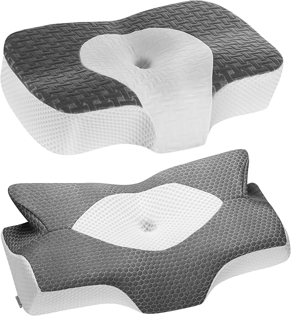 Elviros Cervical Memory Foam Pillow Bundle