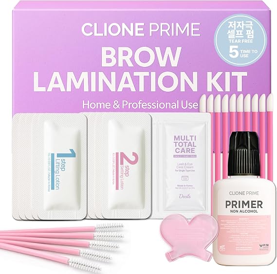 At Home Brow Lamination Kit - DIY Eyebrow Lamination Kit Professional Eye Brow Perm Kit Instant DIY Eyebrow Lift Kit for Fuller Thicker Brows Lasts For Upto 8 Weeks