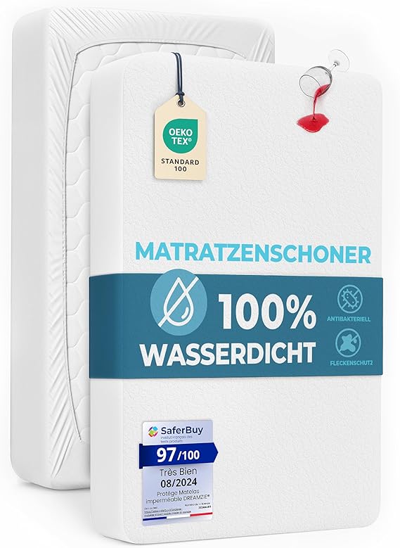 Dreamzie - Matratzenschoner 160x200 - Wasserdicht - Baumwolle