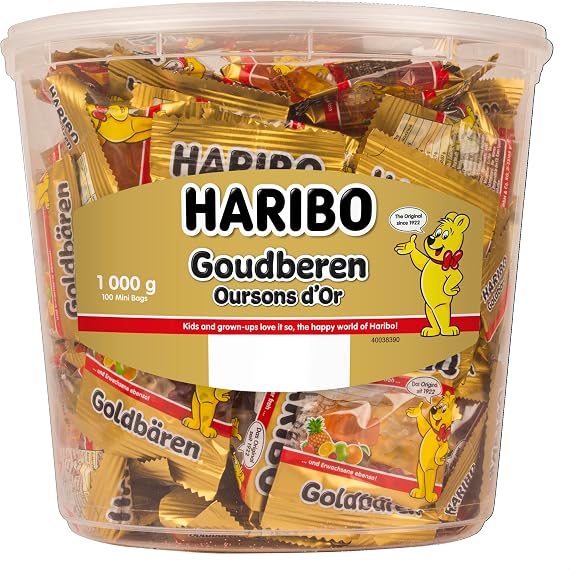 HARIBO Haribo Mini Gold Bear Bucket 980g 100 bags