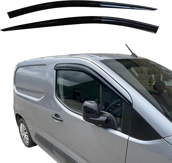 AUTO CLOVER Wind Deflectors Set for Citroen Berlingo Peugeot Partner Rifter Vauxhall Opel Combo 2018+ (2 pieces)