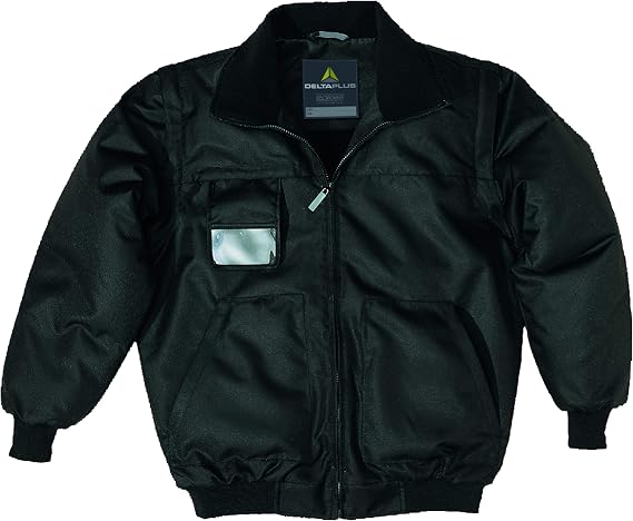Delta Plus Reno Black Mens Bomber Jacket Coat Security Bouncers Doorman (Large)