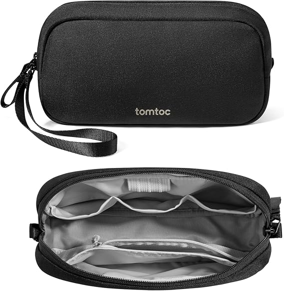 tomtoc Gadget Pouch, Tech Pouch, Freestanding, Lightweight, YKK Zipper, EDC Pouch, Travel Pouch