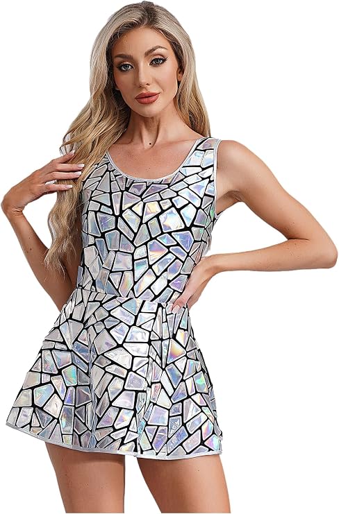 Sequin Bodycon Dress for Women Sparkly Evening Clubwear A-line Mini Elegant Cocktail Dresses