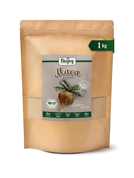 Biojoy Organic Maca Powder from Peru Maca Root Finely Ground 1 kg