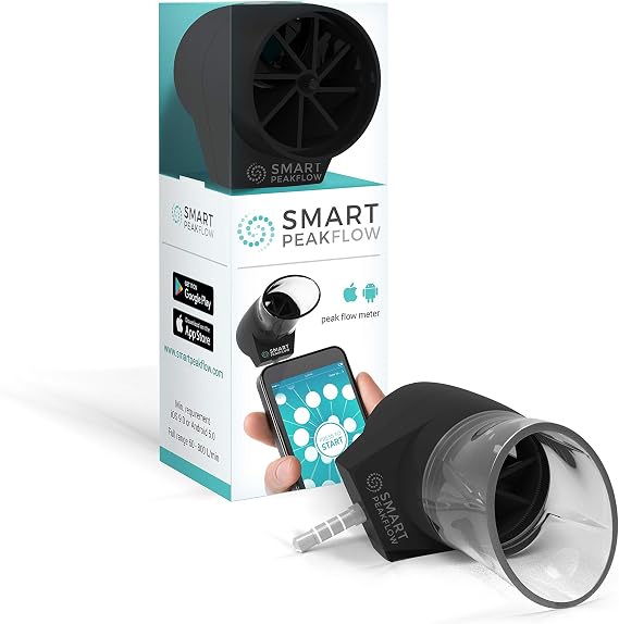 Smart Peak Flow Meter with Bluetooth - Easy Peak Flow Charts & All Readings Explained - CE Medical Device