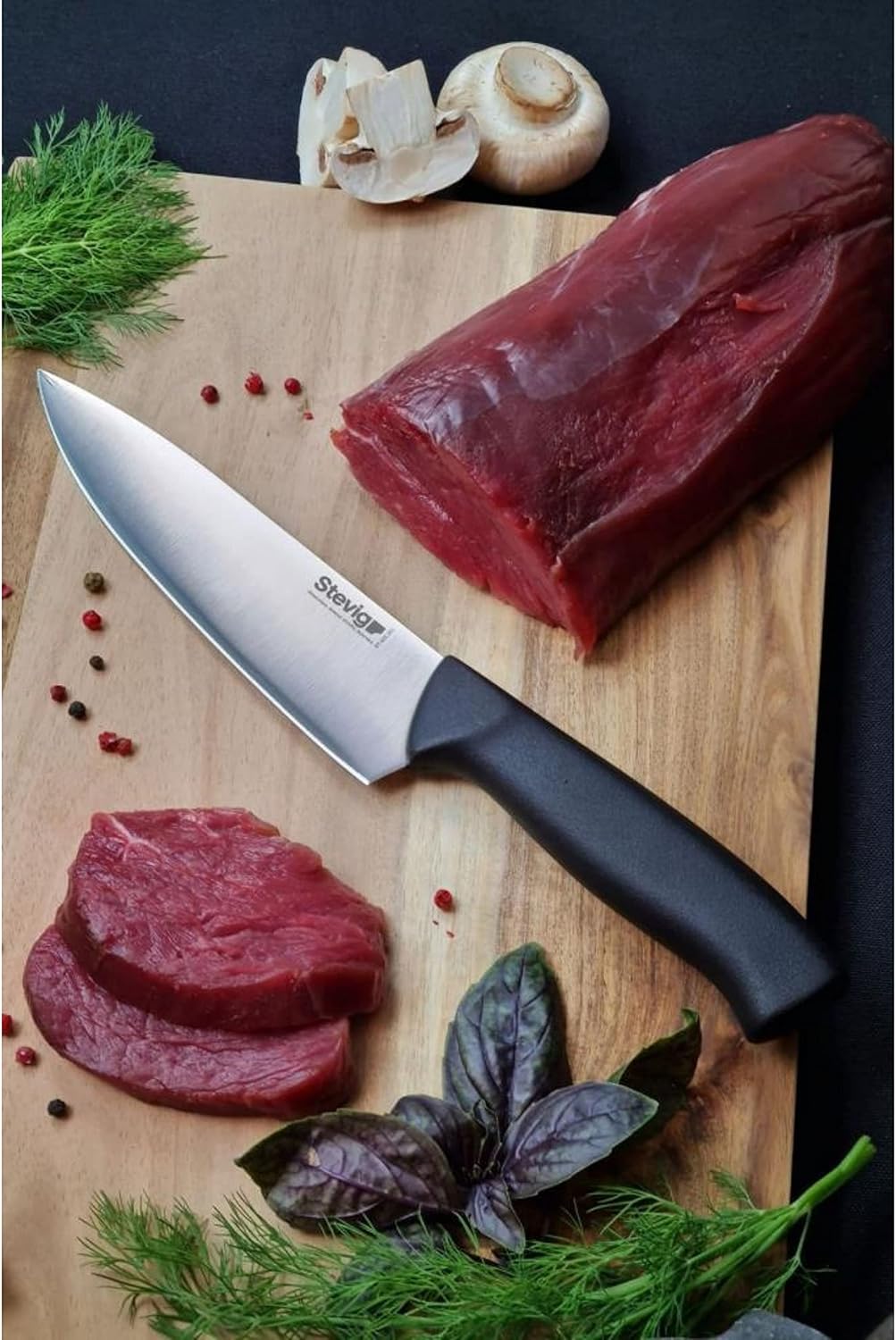 Stevig Solid Şef Bıçağı 17,5 cm Siyah ST-400.001