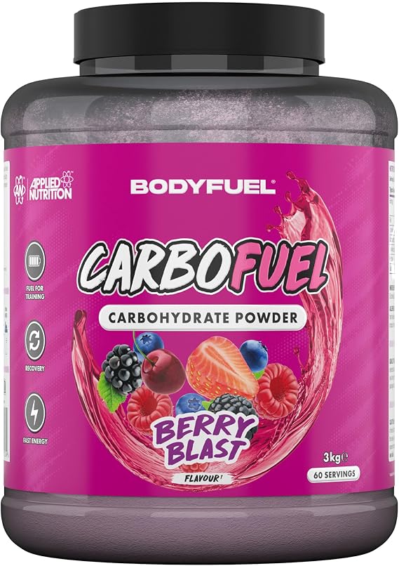 Applied Nutrition CarboFuel Carbohydrate Powder – Fast Release Energy Carbohydrates for Training Endurance & Performance Support (3kg – 60 Servings) (Berry Blast)