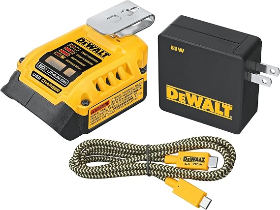 Dewalt DCB094K 20V MAX FLEXVOLT Lithium-Ion USB Charging Kit with 100W Cord