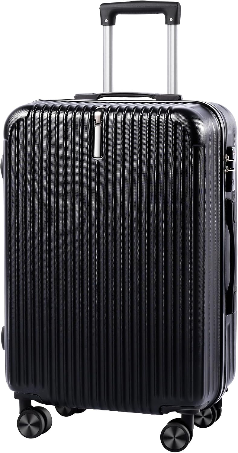 AM Aomode Carry Case, S Size, Suitcase, Carry Bag, Large, Ultra Lightweight, 12.4 gal 47 L, Large Capacity, 1-3 Nights, Double Caster, Silent, 360 Degree Rotation, TSA Lock, Zipper Type, Business