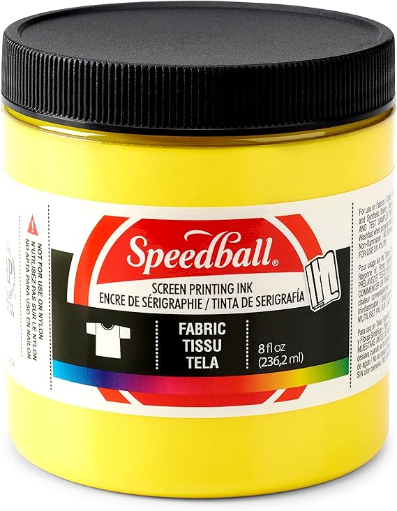 Speedball Fabric Screen Printing Ink, 8-Ounce, Yellow