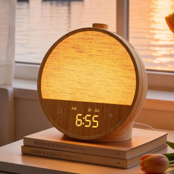 blonbar Alarm Clock with Wake-Up Light,Table Lamp with RGB Light [Energy Class B]