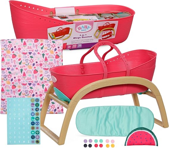 Baby Born 3-in-1 Bassinet with Click & Play