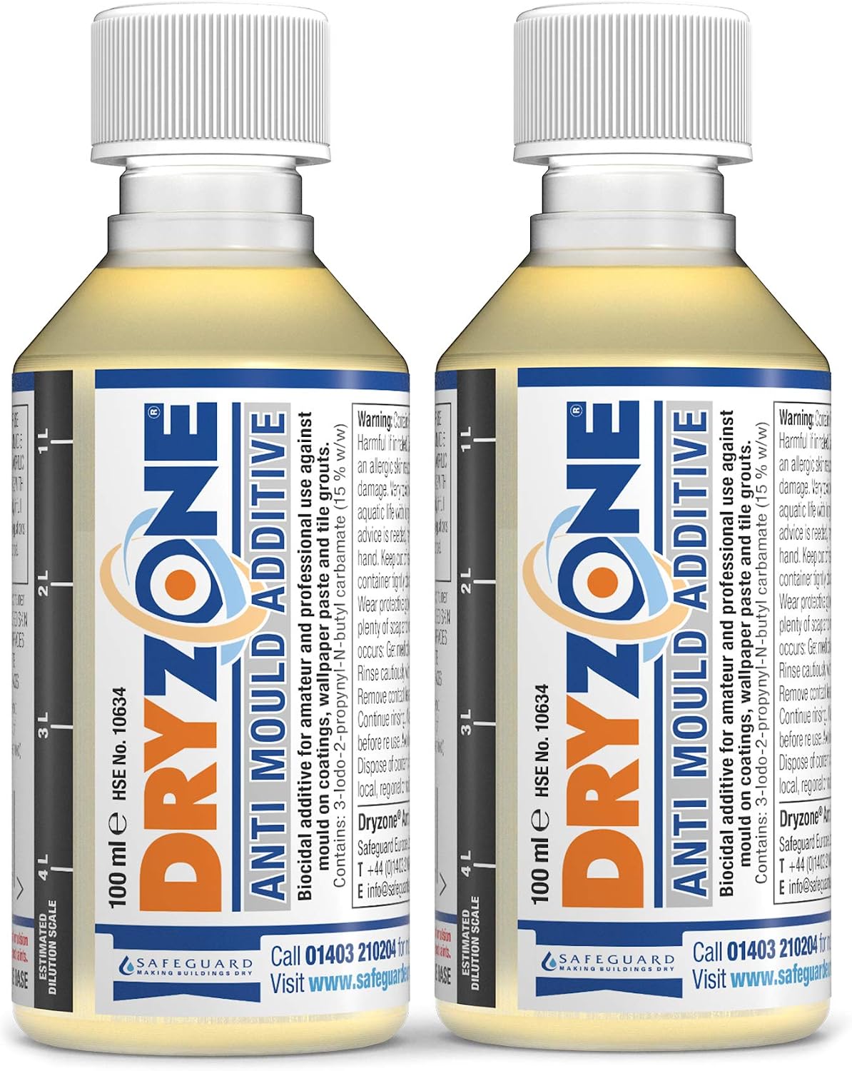 2 x Dryzone Anti-Mould Additive 100ml Concentrate to Make 10L of Emulsion, Vinyl, Silk or Matt Paint 2