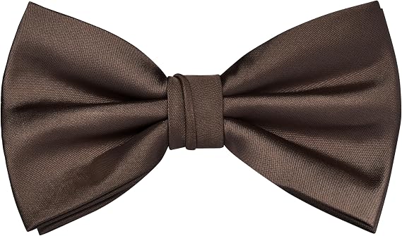 Branduce Mens Solid Color Adjustable Pre-tied Bow Tie for Men Party Wedding