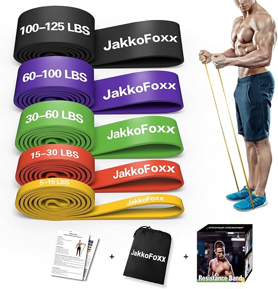Fitness Bands Set of 4 Resistance Band Stretch Aid Portable Training Muscle Training Physiotherapy Exercise Bands for Training
