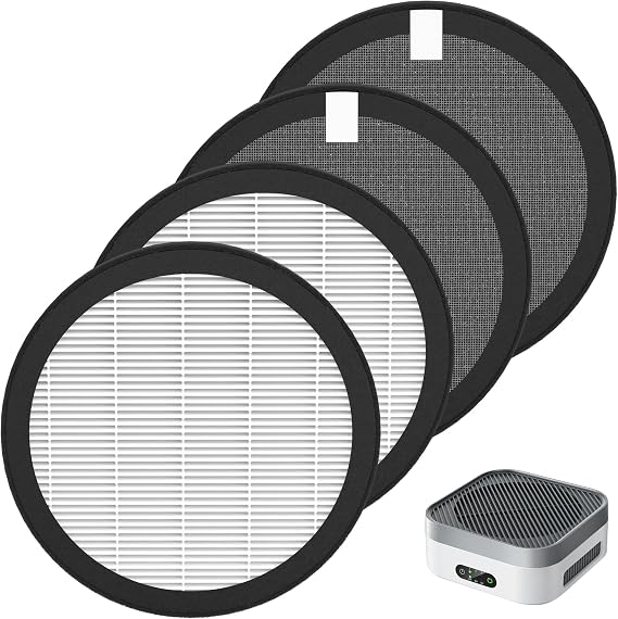 MB-032 Replacement Filter Compatible with TDBYWAE MB-032 Air Purifier, 3-in-1 High-Efficiency Air Filter, 4 Pack