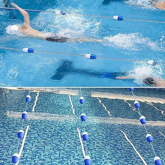 Adjustable Swimming Pool Safety Rope - Divider Lane Line for Summer Pool Parties, Public Pools, and Safety Precautions - Durable, Easy to Use, Ideal for Swim Training