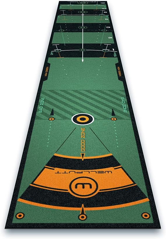 Wellputt - Golf Putting Training Mat - 3m / 10ft Green