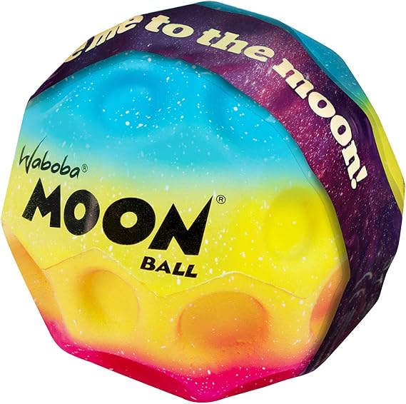Waboba Gradient Moon Ball-Bounces Out of This World-Original Patented Design-Craters Make Pop Sounds When It Hits The Ground-Easy to Grip, Multi Colour, One Size