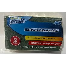 Multipurpose Scrub Sponges, 4.5 x 2.6 x 0.75 inches, 2 Pack