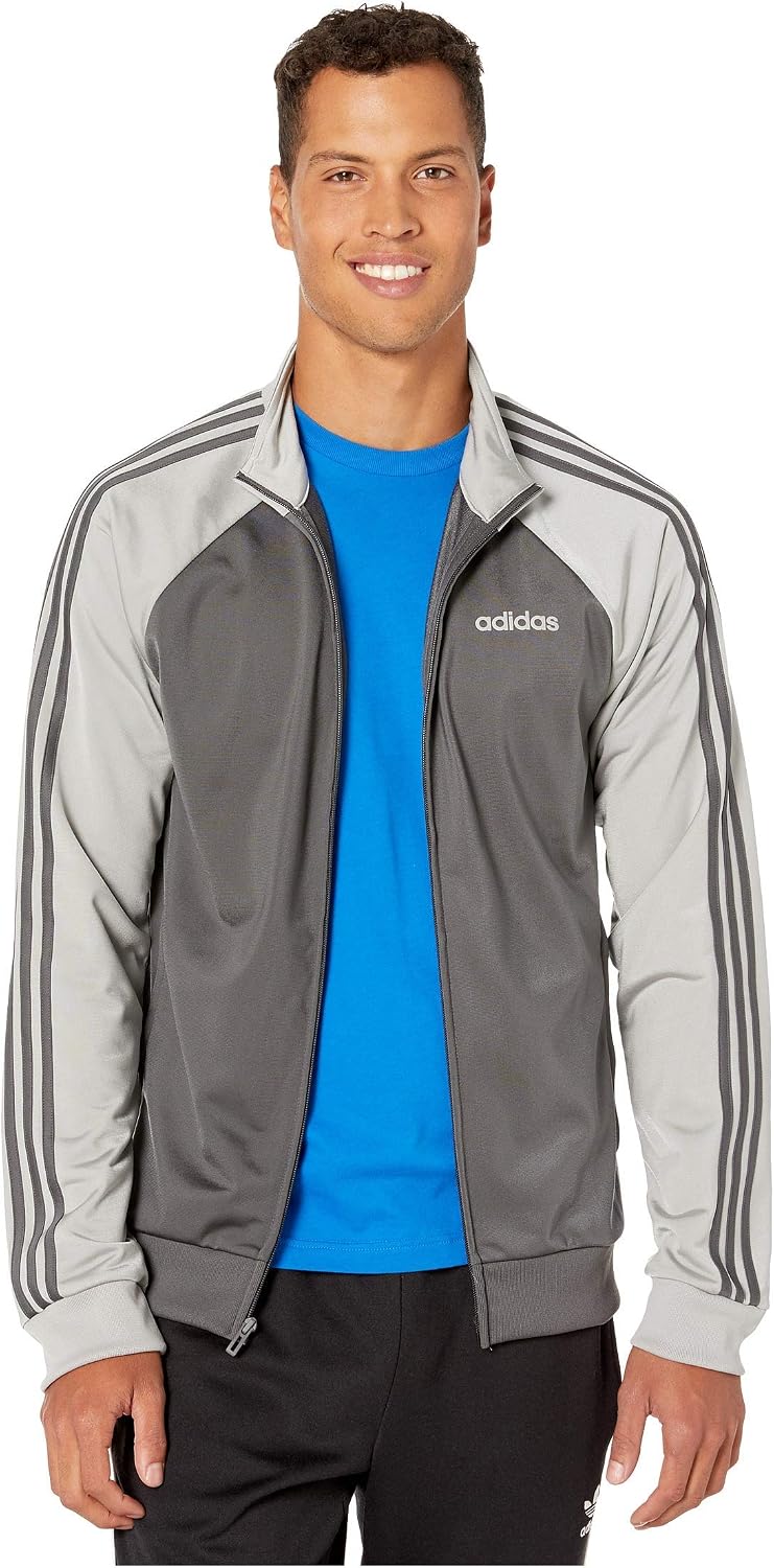 adidas メンズ Essentials 3ストライプ カラーブロック トリコット トラックジャケット