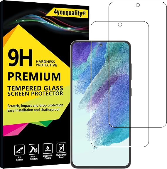 4youquality for Samsung Galaxy S21 FE 5G Screen Protector, 2-Pack
