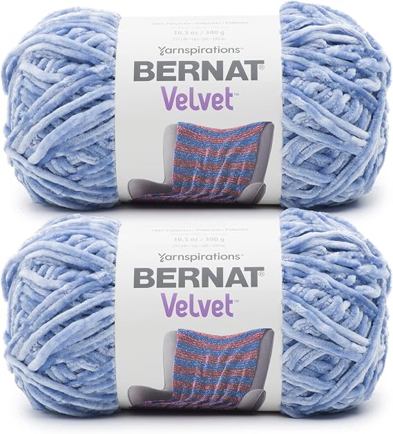 Bernat Yarn, Polyester, Smokey Blue, 2 Pack